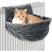 OUZEY Soft Warm Hanging Cat Bed Removable Pet Cat Hammock Comfortable Sleeping Fleece Cat Nesk Washable Portable Cat House
