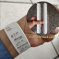 1 Piece of Writable, Erasable, and Reusable Wristband, Ruler Wristband Notebook, Reusable Note-Taking Wristband, Suitable for Students, Nurses, Teachers, for Work Planning, Task Management, and To-Do