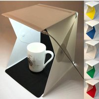 【C】Portable LED Photo Studio Light Box Foldable Photography LED Photo Studio Tent USB Mini Light Box With 2/4/6 Color Backdrop