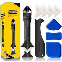 5 in 1 Multi-function Scraper Tool Sealant Finishing Tool Caulk Remover & Glass Glue Angle Scraper for Bathroom Kitchen Floor