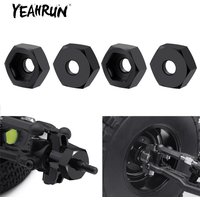 YEAHRUN 4Pcs Aluminum Alloy 8mm to 12mm Hex Wheel Hub Adapters Conversion for 1/16 Mini-B 2WD RC Buggy Truck Model Upgrade Parts