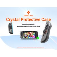 Soft TPU Case for Nintendo Switch 2 Joycon Controller, Protective Cover for Switch 2 Dockable Case, Clear PC Face, Ergonomic Gr