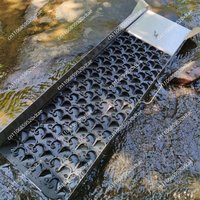  Tragbare Gold-Panning-Splice-Box, nicht angetriebener Fluss-Splice mit Riffelmatte für die Genesung feiner Gold