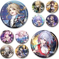 Honkai:Star Rail Game Badge Stelle Caelus Dan Heng Himeko Clara Brooches Cosplay Cartoon Lapel Pins for Clothes Jewelry Backpack