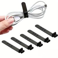 14-Piece Set - 3-Hole Silicone Storage Ties, Suitable for Data Cables and Earphone Cables, Easy to Use, Portable, and Practical