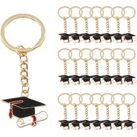 10/20/30pcs Unisex Graduation Season Gifts, Mortarboard, Exam Inspirational Blessings, Student Alloy Creative Keychain/Chain, Su