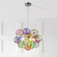 Modern Colorful Glass Ball Chandeliers For Living Bedroom Pendant Lamp Lustres Para Sala De Jantar Hanging