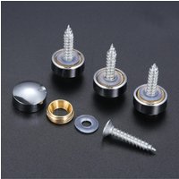 12 Sets Silver 12mm Copper Advertising Screws Mirror Nails Decorative Cover Advertisement Fixing Screw Glass Fastener Hardware