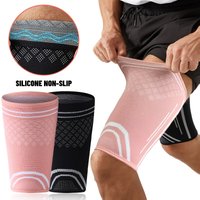 1Pc Elastic Thigh Compression Sleeve,Featuring a Knitted Non-Slip Upper Leg Design,Equipped with Double Silicone Non-Slip Strips