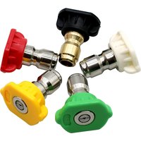 1pcs 1/4" Quick Connect Garden High Pressure Washer Spray Nozzle 0 15 25 40 60Degree Watering Soap Nozzle Tip Garden Cleaning