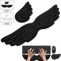 Keyboard Mouse Wrist Rest Memory Foam Angel Wing Wrist Pad Soft and Comfortable Cute Hand Rests Set for Office Work Study Gaming