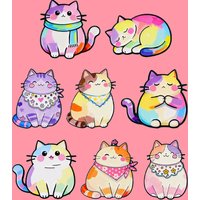 Cute Colorful Cats Enamel Pines Cartoon Animals Brooch Metal Pin Badge on Backpack Clothing Accessories Fashion Jewelry Gifts