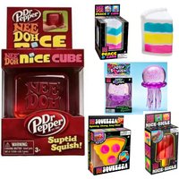 Schylling Nee Doh Sensory Squishy Cube, Nice Cube & Nice-Sicle Stress Relief Toy, Anti-Anxiety Squeeze Fidget for Daily Relax
