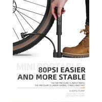 AliExpress NONE WEST BIKING MTB Bicycle Pump 80 PSI Bike Manual Air Pump Balloon Tire Inflator Schrader Valve Floor Pump Cycling Accesories