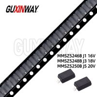 100PCS MMSZ5246B J1 16V MMSZ5248B J3 18V MMSZ5250B J5 20V T1G 350mW 0.35W SOD-123 SMD Zener Diode