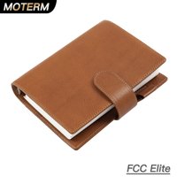 Moterm Franklin Covey Compact Size Elite Ring Planner Vegetable Tanned Leather Notebook Cover FCC Binder Organizer Journal Diary
