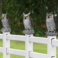 New Large Size Owl Decoy Scare Birds Away Garden Decoration Bird Deterrent Plastic Realistic Pest Control