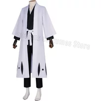 Death Aizen Sousuke Cosplay Costume Wig Bleach Cosplay Thousand Year Blood War Gotei 13 Team 5 Captain Robe Kimono Outfits Custo