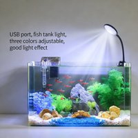 USB Fish Tank Small Clip Light Water Grass Light LED Color Changing Adjustable Light Splash Proof Restore Natural Colors