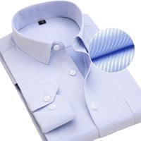 8XL Plus Größe männer Top Qualität Kleid Shirts Langarm Slim Fit Solide Gestreiften Business Formale Weißes Hemd Männliche Sozialen kleidung