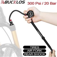 AliExpress BUCKLOS Bicycle Air Fork Pump Max 400psi 27.5Bar Bike Rear Shock Pump Portable Bicycle Schrader Tire Inflator Ball Inflator