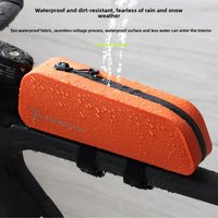 AliExpress HUIJING Road bike bag upper tube outdoor cycling storag emountain waterproof 1.5L front beam Waterproof Reflective Bicycle Handlebar