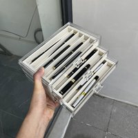 Pen and ballpoint pen storage box, household organizer, premium pen collection box, transparent display and pen showcase box