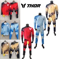THOR Motocross Gear Set MX Off Road Motorcycle Suit Dirt Bike Jersey Set Moto Jersey And Pant Motorcycle Jersey Set