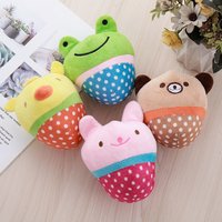 Cute Pet Plush Toy for Dogs Cats Squeaky Sound Soft Teething Clean Teeth Interactive Bite Resistant Chew Toy Pet Supplies