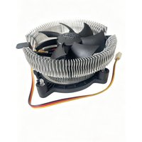 PCCOOLER CPU Cooler Heatsink Fan with Bracket Thermal Grease 4x Black Pin for Intel LGA 775 115X AMD AM4 Silent Desktop PC Fan