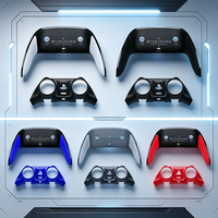 For PS5 Edge Handle Back Cover Case For PS5 Dualsenses Edge Controller Rear Case Anti-Sweat and Anti-Slip DIY Repair Accessorie