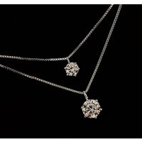 New 925 Sterling Silver Shiny Zircon Necklace Simple Style Charming Woman Pendant Choker Birthday Party Gift Exquisite Jewelry