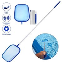Swimming Pool Skimmer Net with 5 Section Aluminum Pole Ultra Rake Mesh Netting Bag Basket Leaf Removal Garden Pond Cleaning Tool