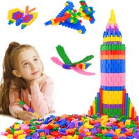 Rocket Bullet Head Building Blocks Children's Toy 3-6 Kindergarten Early Education Plastic Snap Together Educational Toys