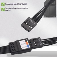 PC Motherboard 9Pin Header Cable Flat Extension 20 30 50cm Lengths for USB Front Panel DIY Upgrade Projects