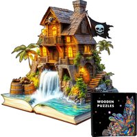 3d pirate house Wooden Puzzle Toys Halloween Movie Element Irregular Wood Jigsaws 3d Puzzles for Adults Kids Educational Toys