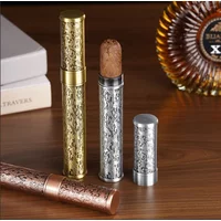 Cigars Case Single Tube Humidor Moisturizing Seal Cover Portable Metal Box Travel Outdoor Waterproof Cigar Accessories for Men
