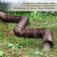 1pc Extended 50-Inch Durable Downspout with Round Connector - Direct Sunlight Resistant, for Yard, Garden, Basement Drainage - W