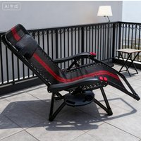 1pc Durable Folding Chair Side Table Attachment, Plastic Beverage and Snack Storage Tray, No Electricity Needed, Black