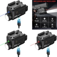 EZshoot 800 Lumens Red/Green/ Blue Laser Sight Flashlight with Slidable Rail Compatible with G-lock & Picatinny Rail for Hunting
