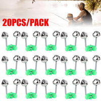 5/10/20pcs Fishing Bite Alarms Fishing Rod Bell Rod Clamp Tip Clip Bells Fishing Accessory Outdoor Bells Clip Fishing Bell