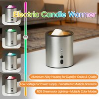 Wax Melt Heater Metal Wax Heater for Aromatherapy Wax Electric Aromatic Candle Oil Burner 2-in-1 USB Plug