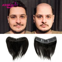 Straight Vstyle Man Wigs Full PU 0.08mm Vloop Men Capillary Prosthesis Thin Skin Men Toupee Human Hair Natural Human Hairline