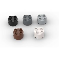 MOC 10PCS 17485 Round 2x2 Building Block Kit High-Tech Pin Holes Bricks Particle Idea Educational Toy Children Birthday Kid Gift