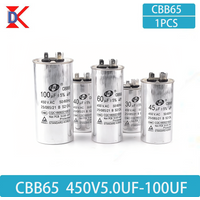 CBB65 Air Conditioner Capacitor 450V AC Motor Run Compressor Starter 5/20/25/30/35/40/45/50/60/70uF