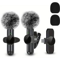 K61 Wireless lavalier microphone, mini microphone, suitable for mobile live streaming, video recording and recording