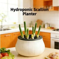 1PCS 3D Printed Chive Plant Grower, Soil-Free Kitchen Recycling Planter for Balcony and Kitchen Regeneration Box