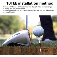 10Pcs 10° Golf Tees, Oblique Insert Style, Wear Resistant, Reduce Friction, Increase Distance, Compact Portable Golf Supplies