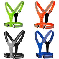 AliExpress VAKIND Running LED Reflective Vest Outdoor Luminous Reflective Vest Elastic V-Shaped High Visibility Night Running Cycling Safety Vests