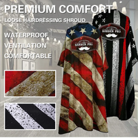 American Flag Print Barber Cape Premium Comfort Waterproof Breathable Hairdressing Durable Long lasting Salon Stand Out For Hair